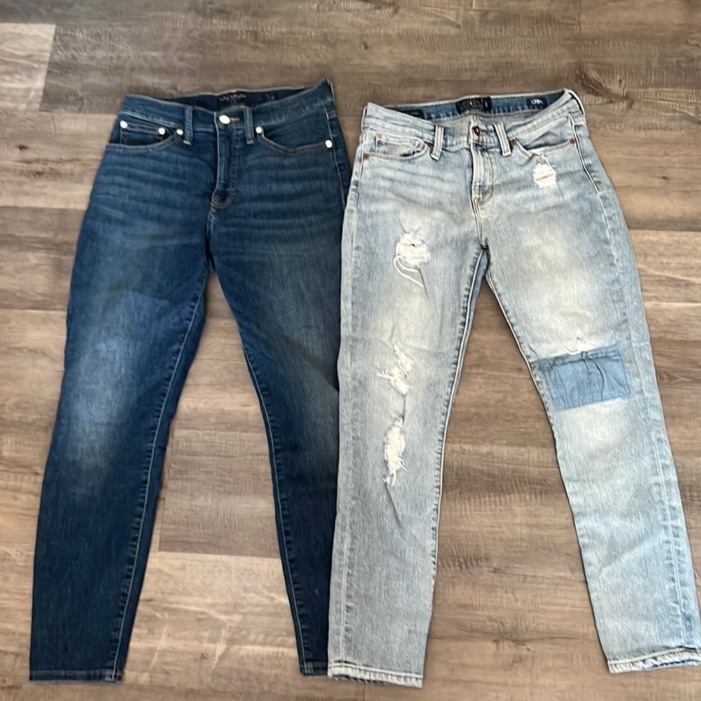 Lucky Brand Women's Skinny Jeans - Dark Blue and Light Blue